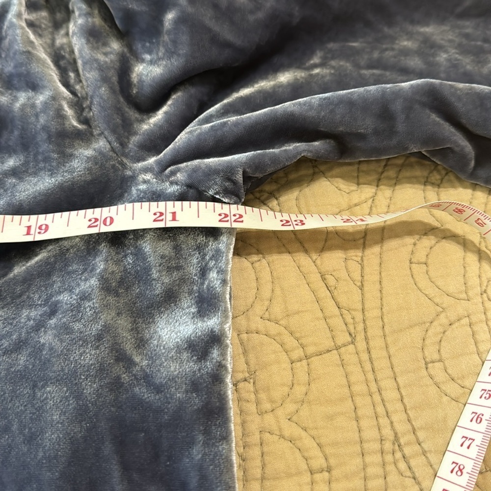 Anthropologie Slate Blue Melody Velvet Tunic Dress - Picture 8 of 14